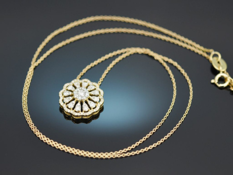 Sch&ouml;nes Funkeln! Brillant Collier aus Gold 750