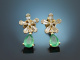 Green Drops! Ohrringe mit Diamanten und Smaragden Gold 750