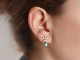Green Drops! Ohrringe mit Diamanten und Smaragden Gold 750