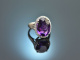 Bright Violet! Statement Ring mit Amethyst und Brillanten Weißgold 750