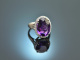 Bright Violet! Statement Ring mit Amethyst und Brillanten Wei&szlig;gold 750