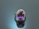 Bright Violet! Statement Ring mit Amethyst und Brillanten Wei&szlig;gold 750