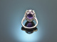 Bright Violet! Statement Ring mit Amethyst und Brillanten Wei&szlig;gold 750