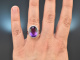 Bright Violet! Statement Ring mit Amethyst und Brillanten Wei&szlig;gold 750