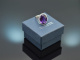 Bright Violet! Statement Ring mit Amethyst und Brillanten Wei&szlig;gold 750