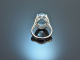 Happy Blue! Schicker Topas Ring mit Brillanten Wei&szlig;gold 750
