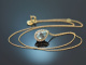 Vivid Blue! Topaz necklace with diamonds 750 gold