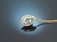 Vivid Blue! Topaz necklace with diamonds 750 gold