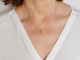 Vivid Blue! Topaz necklace with diamonds 750 gold