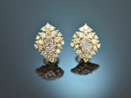 Elegant Sparkle! Ohrringe mit Brillanten 1,34 ct Gold 750