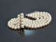 Around 1980! Noble Akoya cultured pearl bracelet 5 rows white gold 750