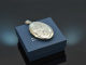 Um 1970! Groer Medaillon Anhnger mit Floralgravur Silber 925