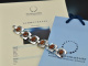 Around 1980! Large bracelet with amber stones silver 835
