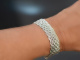Around 1980! Simple woven bracelet in 585 white gold