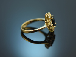 Um 1990! Edler Saphir Brillant Ring Gold 750