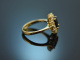 Um 1990! Edler Saphir Brillant Ring Gold 750