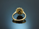 Um 1990! Edler Saphir Brillant Ring Gold 750