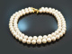 Jackie Style! Zweireihige Zuchtperlen Kette Schliee Silber 925 vergoldet