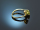 Um 1990! Sch&ouml;ner Toi et Moi Ring mit Peridot Gold 585