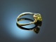 Around 1990! Beautiful Toi et Moi ring with peridot gold 585