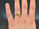 Around 1990! Beautiful Toi et Moi ring with peridot gold 585
