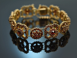Around 1980! Beautiful garnet bracelet silver 900...