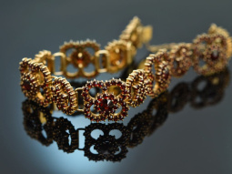 Around 1980! Beautiful garnet bracelet silver 900...