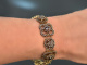 Around 1980! Beautiful garnet bracelet silver 900 gold-plated