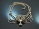 Around 1960! Pretty traditional necklace with garnet silver 835