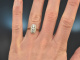 Um 1930! Art Deco Ring mit Diamanten Gold 585 Platin