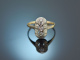 Um 1930! Schlichter Art Deco Diamant Ring aus  Gold 585 und Platin