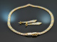 Um 1965! Schicke Vintage Tricolor Kette und Ohrringe Silber 925