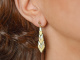 Um 1965! Schicke Vintage Tricolor Kette und Ohrringe Silber 925