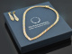 Um 1965! Schicke Vintage Tricolor Kette und Ohrringe Silber 925