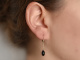 Um 1950! Vintage Ohrringe mit Onyx Tropfen Gold 585
