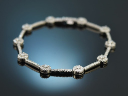 Around 1990! Beautiful diamond bracelet ca. 2.4 ct white...