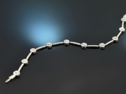 Around 1990! Beautiful diamond bracelet ca. 2.4 ct white...