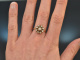 England around 1890! Ring with diamond roses gold 15 ct