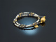 Tiny Pearls! Zartes Armband mit Zuchtperlen und Saphir Silber 925 vergoldet