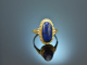 Um 1970! H&uuml;bscher Ring mit Lapislazuli Gold 333