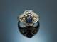Um 1995! Sch&ouml;ner Saphir Ring mit Brillanten Gold 585