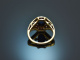 Um 1995! Sch&ouml;ner Saphir Ring mit Brillanten Gold 585