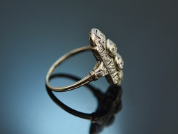 Um 1920! Wundervoller Art Deco Ring mit Diamanten...