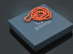 Around 1965! Long Italian precious coral necklace with 750 gold clasp