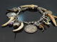 Around 1950! Magnificent charivari with 16 silver 925 and 835 pendants
