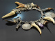 Around 1950! Magnificent charivari with 16 silver 925 and 835 pendants