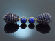 Deep Blue! Tropfen Ohrringe mit Iolith und Lapislazuli Sterlingsilber 925 vergoldet