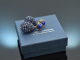 Deep Blue! Tropfen Ohrringe mit Iolith und Lapislazuli Sterlingsilber 925 vergoldet