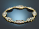 Um 1930! Schönes Art Deco Diamant Armband Gold 750