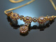 Around 1990! Classic garnet necklace gold 333